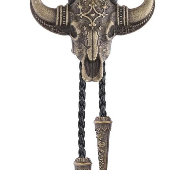 Other - Longhorn Bull Bolo Tie for Men Native American Western Cowboy Leather Necktie Bo